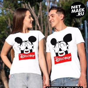 Парные футболки для двоих Микки Маус disober (комплект 2 шт.)