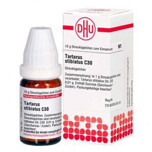 Гомеопатические шарики TARTARUS STIBIATUS C 30 Globuli 10 гр DHU