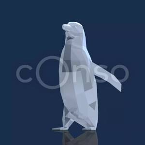 Полигональная скульптура Пингвин идущий - 3D GR 712