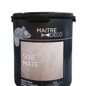 Краска декоративная MAITRE DECO SOIEMATE с эффектом матового шелка 2л MD SM-20
