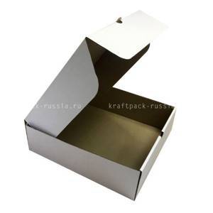 Коробка из микрогофрокартона 28х28х8,5 см, белая (2)/ купить оптом в KRAFTPACK | Уфа