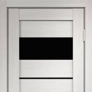 Дверь Velldoris Duplex 12 PO Лакобель черное (Дуб белый)