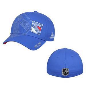 Бейсболка Men's New York Rangers adidas Blue On-Ice Second Season Structured Flex Hat