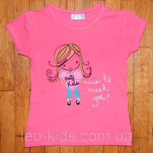 Детская футболка для девочки Модница розовая 1-2 лет