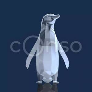 Полигональная скульптура Пингвин стоячий - 3D GR 710