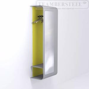 Шкаф подвесной Metal (серый/желтый)