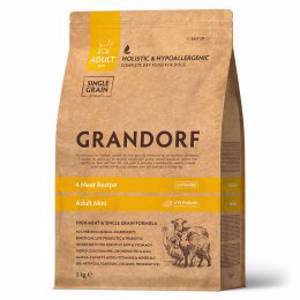 Сухой корм для собак мелких пород GRANDORF Mini Adult 4 Meat & Probiotics, с пробиотиками, 4 вида мяса