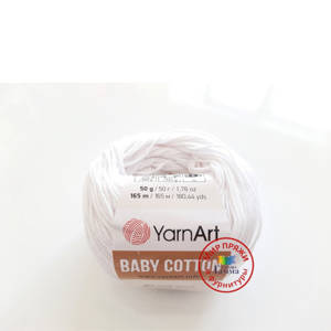 Беби коттон (Baby cotton) пряжа YarnArt 50%хлопок 50%акрил10x50г/165м