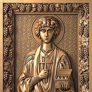 Икона Святой Пантелеймон 140-117-20 мм