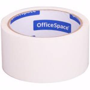 Клейкая лента упаковочная OfficeSpace, 48мм*40м, 45мкм, белая, ШК, Вид товара, Тип, Цвет, Ширина, Длина намотки