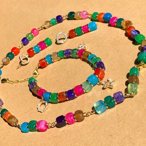 Healing Color Agate Jewelry Set