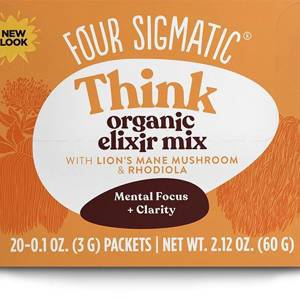 Four Sigmatic Mushroom Think Elixir Mix - Ruusunmarja, rantaminttu ja ruusujuuri sienijuomajauhe 20 annospussia