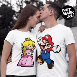 Парные футболки для двоих Марио (комплект 2 шт.)