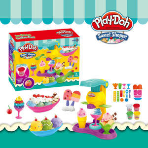 Набор для лепки Play-Doh Магазин сладостей: Мороженое с фруктами 4 цвета (инструменты, формочки, фигурка) (677-C504)