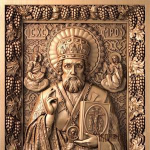 Икона Святого Николая Чудотворца (размеры: 15-120-100)
