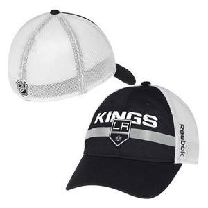 Бейсболка Mens Los Angeles Kings Reebok Black Center Ice Player Flex Hat