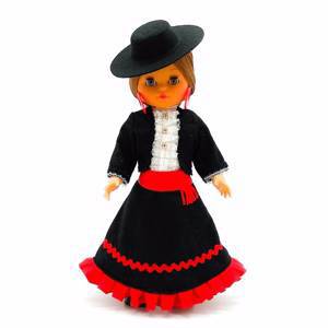 Muñeca de colección de 35 cm. vestido regional típico Cordobesa, fabricada en España por Folk Artesanía Muñecas.