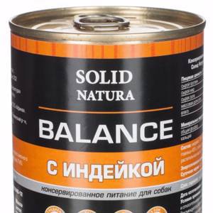 Корм Solid Natura Balance (в соусе) для собак, с индейкой, 340 г