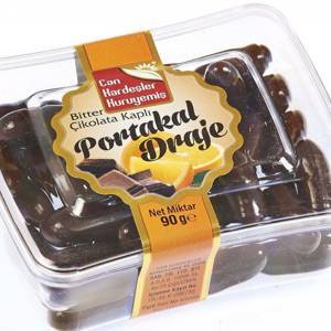 Bitter Çikolatalı Portakal Draje 90 g Pkt