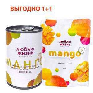 Пюре манго + вяленый манго  Люблю жизнь