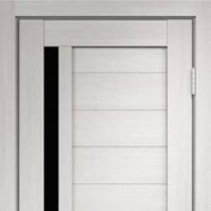Дверь Velldoris Duplex 3 PO Лакобель черное (Дуб белый)
