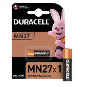 Батарейка A27 Duracell MN27-1BL, 12В, (1/10/100), (арт.A0000027)