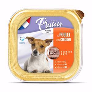 Plaisir (Плезир) Adult Dog Chicken Terrine - Полнорационный влажный корм с курицей для взрослых собак (террин)