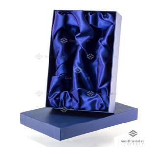 Подарочная коробка для 2-х бокалов синяя (H-260 D-80)