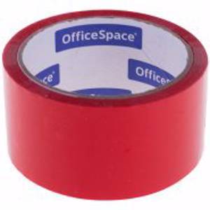 Клейкая лента упаковочная OfficeSpace, 48мм*40м, 45мкм, красная, ШК, Вид товара, Тип, Цвет, Ширина, Длина намотки