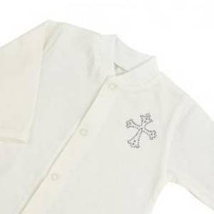Крестильный набор для мальчика (полотенце,чепчик, рубашка)