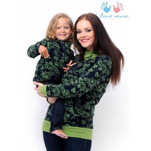 Джемпер "Френки" орнамент зеленый для беременных и кормящих - женская одежда