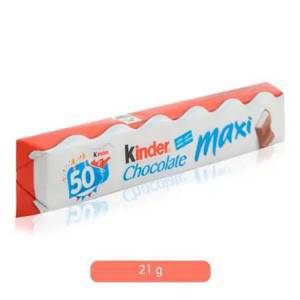 Kinder Maxi Milk and Cocoa Milk Chocolate Bar - 21 g