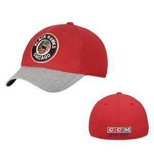 Бейсболка Men's Chicago Blackhawks CCM Red CCM Structured Flex Hat