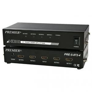 Разветвитель 1 HDMI вход => 4 HDMI выхода, Premier (5-872-4)