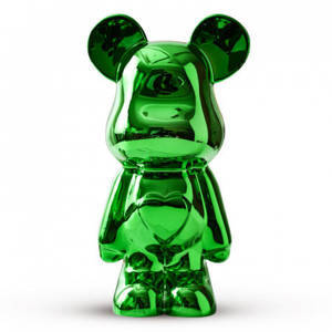Статуэтка Lucky Bear (Bearbrick) IST-019, 28 см, зеленый глянцевый