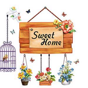 Наклейка интерьерная "Sweet Home", декор в комнату (2652)