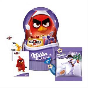 Шоколадные конфеты Milka Angry Birds банка 81гр