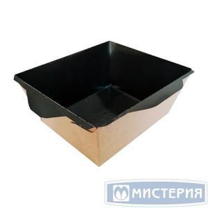 Коробка "DoEco" 121х106х55мм ECO OpSalad 350 Black Edition, (Салатник), черный