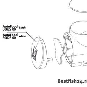 1к) JBL AutoFood WHITE End cap, крышка корпуса автоматической кормушки для аквариумных рыб, белая