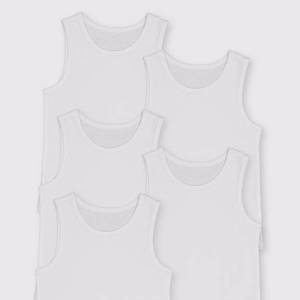 White Vests 5 Pack - 1.5-2 years