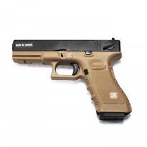 Страйкбольный пистолет KJW GLOCK G18 GBB Tan