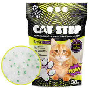 Cat Step Arctic Neon наполнитель для кошачьего туалета силикагелевый впитывающий