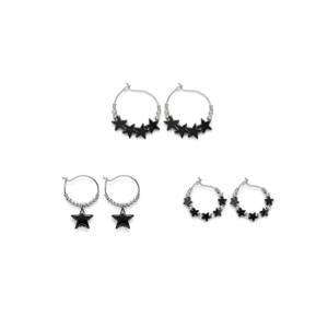 SET 3 ORECCHINI STELLE EMATITE