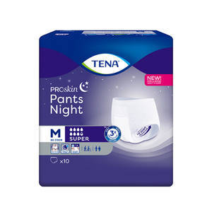 Подгузники-трусы Tena Pants Night Super Medium, объем талии 80-110 см, 10 шт.