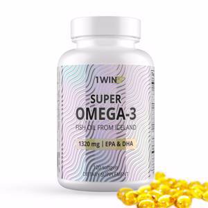 1WIN / Super Omega-3, Омега-3 исландский рыбий жир в капсулах высокой концентрации, 120 капсул