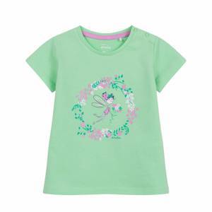 Bluzka dla dziecka do 2 lat, z wiankiem z kwiatów, zielona