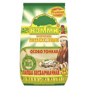 Лапша особо тонкая бесбармачная, 250 гр, (Кэмми)