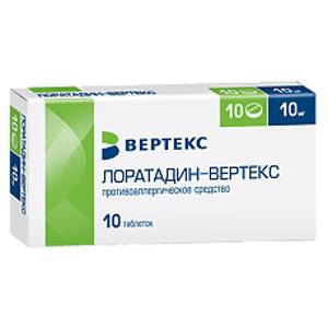 Лоратадин-Вертекс таблетки 10 мг 10 шт