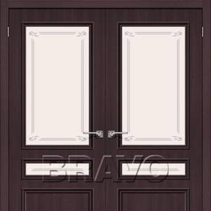 Двойная межкомнатная дверь с экошпоном Симпл-15.2 Wenge Veralinga