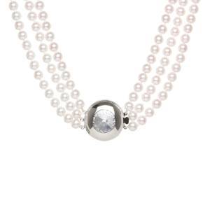 Collana a tre fili di perle Pearl - Argento